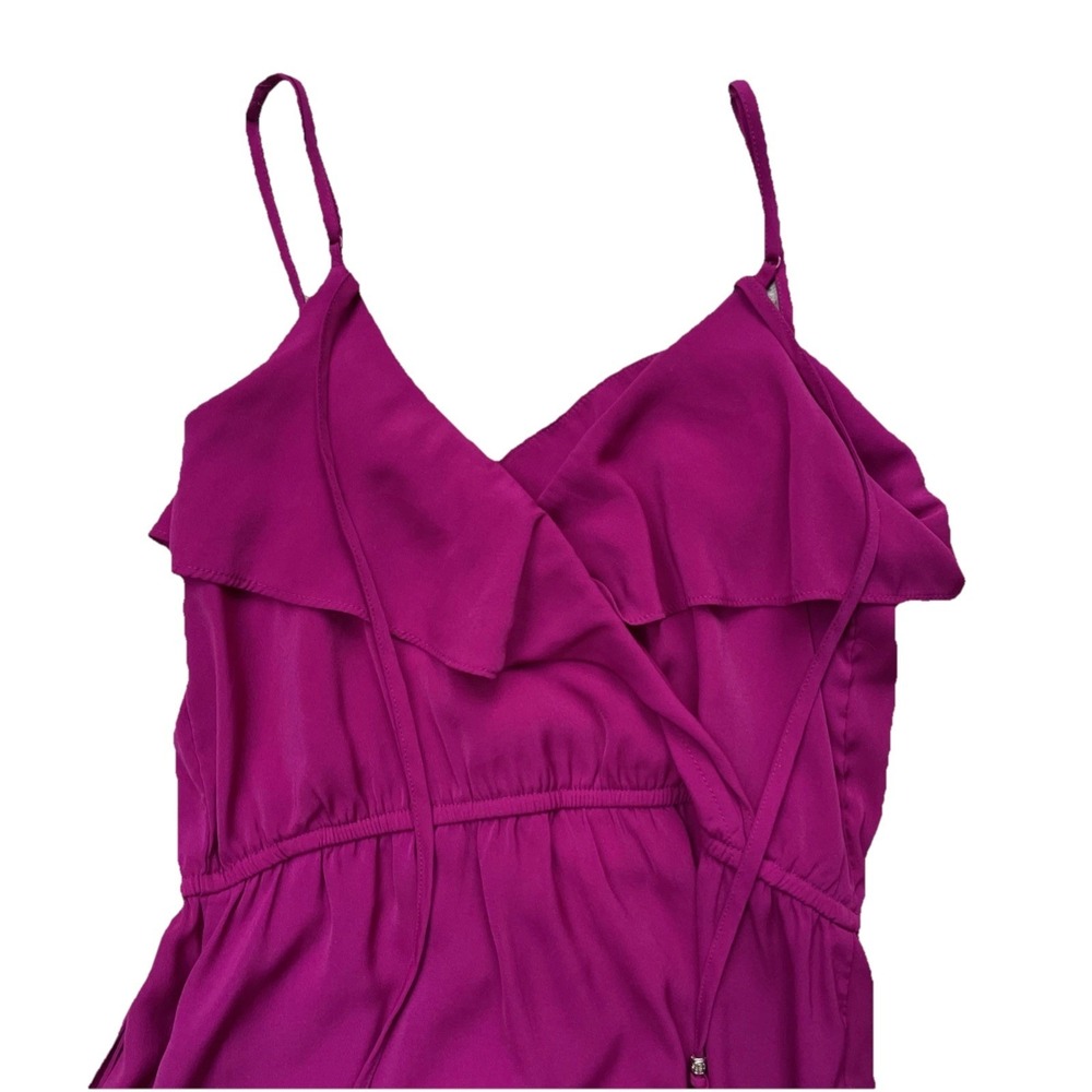 American Eagle Dress Womens Small Fuchsia Ruffle A-Line Spaghetti Strap Y2K - Picture 6 of 7